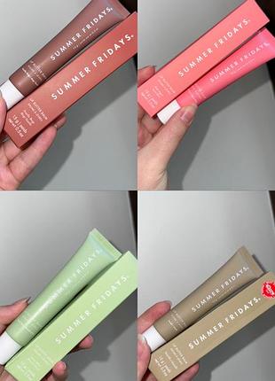 Бальзам для губ summer friday lip butter balm vanilla beige, vanilla, sweet mint, pink sugar