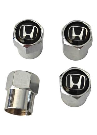 Колпачки на ниппель хромированые с логотипом honda