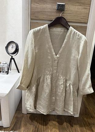 Сорочка льняна від бренду zara