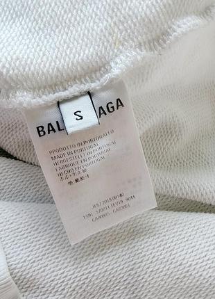 Біле oversized худі balenciaga bb interlocking logo 10