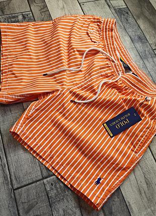Мужские плавательные шорты в полоску polo ralph lauren размер l