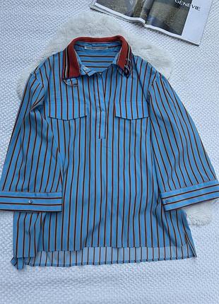 Шовкова сорочка в смужку mr.mrs.shirt