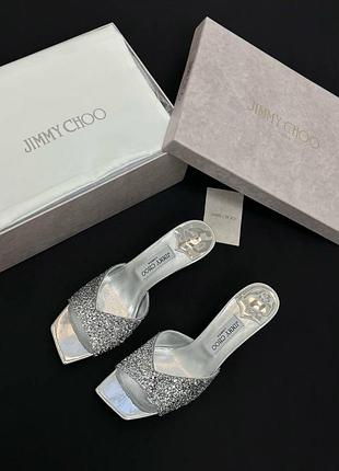 Жіночі мюлі босоніжки з натуральної шкіри jimmy choo