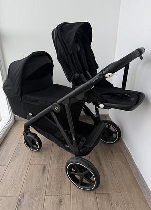 Електронна коляска cybex e-gazelle s moon black (повний комплект, коробки/доки, гарантія)