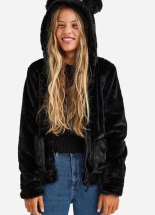 Шубка з вушками дитяча / h&m