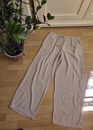 Штанишки от zara беж, песочный цвет, легкие, лето❤️от 3-х вещей подарок