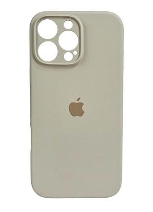 Чохол для смартфона silicone full case aa camera protect for apple iphone 16 pro max 9,antique white