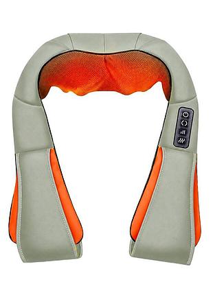Роликовый массажер lesko beige + orange для шеи и плеч massager of neck kneading 5шт