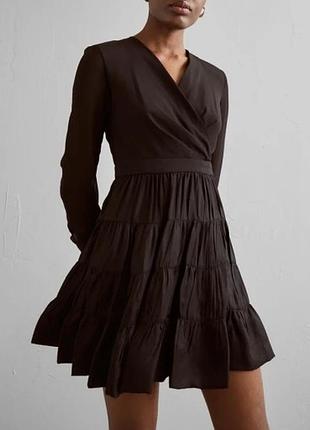 Короткое комбинированное платье sandro paris