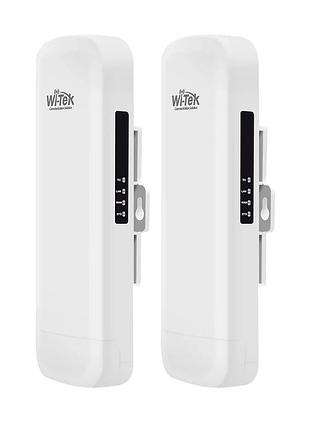Комплект бездротового моста wifi wi-tek wi-cpe513p-kit v3 5ghz, 300mbps, 5km, 2x100mbps, poe in/poe out, cloud (73-00258)