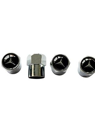 Ковпачки на ніпель хромовані з логотипом mercedes