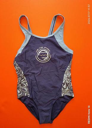Спортивний суцільний купальник high tide apparel, синій