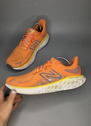 Мужские беговые кроссовки new balance fresh foam x 1080v12 яркого оранжевого цвета