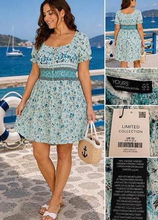 Сукня yours london limited collection 100% віскоза | uk 22 / eur 50