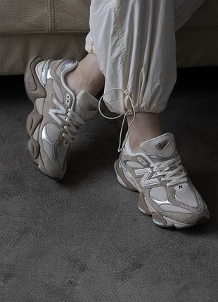 Женские кроссовки светлые легкие удобные new balance 9060
