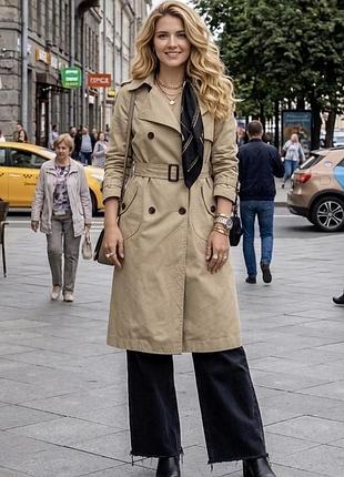 Новый утепленный плащ тренч gap, с подкладкой 2в1