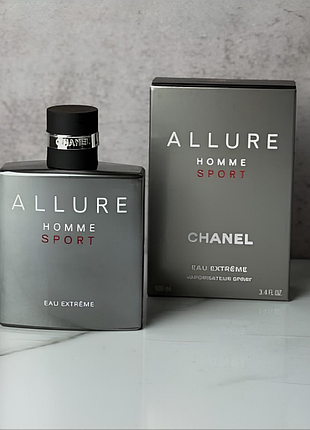 Парфуми allure homme sport eau extreme chanel для чоловіків 100 мл духи шанель алюр хом спорт екстрім екстрим парфюм шанел хом чоловічі