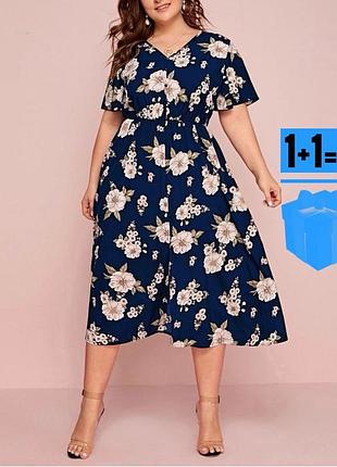 Міді сукня в квітковий принт shein 2xl
