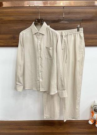 Чоловічий легкий костюм з льону zegna