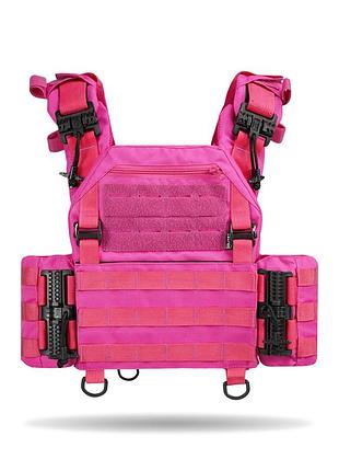 Плитоноска kiborg gu gen.2 розовая с системой molle, бронежилет под плиты