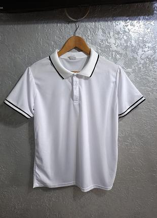 Мужская футболка поло белая premium | xl, 2xl | легкая летняя