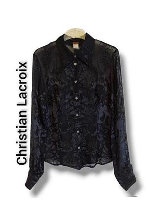 Блуза винтаж из шелка christian lacroix