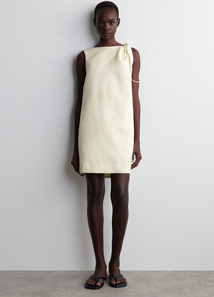 Платье женское льняное cos twist-detail linen mini dress / 34