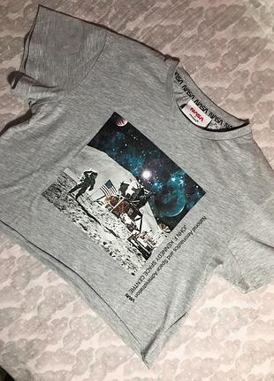 Коротка футболка топ "nasa"