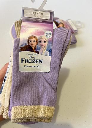 Набір 3 пари дитячі носки 35-38 frozen