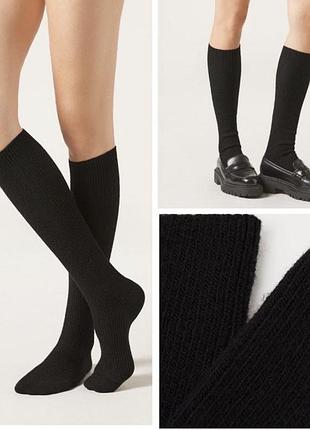 Жіночі теплі гольфи в рубчик  від calzedonia