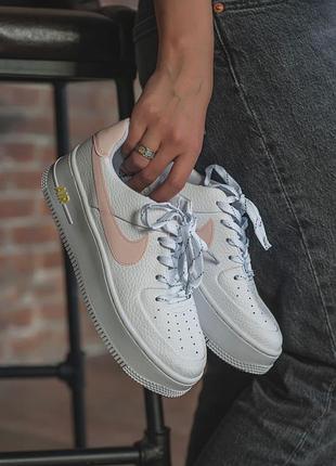 Кросівки nike air force shadow з натуральної шкіри на високій підошві топ якість 38-24 см