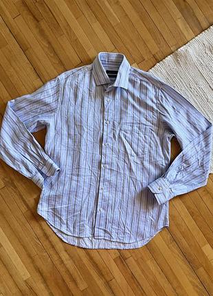 Чоловіча сорочка zara man у смужку, 100% бавовна, класичний крій, довгі рукави, стан дуже хороший.