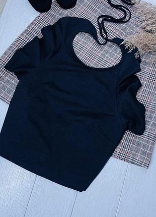 Літній топ h&m xs s короткий топ з відкритою спиною а чорний топ з рюшами на зав’язках