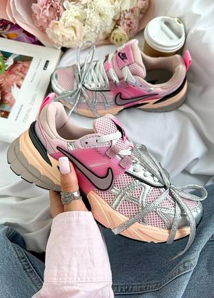 Стильные женские кроссовки nike v2k runtek pink