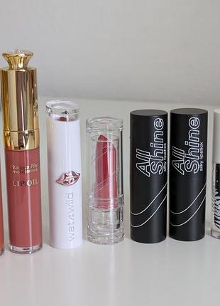 Маслянки для губ, помады, pierre rene, color intense, wet n wild, relove by revolution