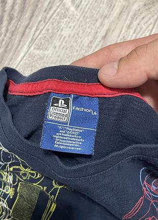 Дитяча футболка next playstation темно-синя з принтом