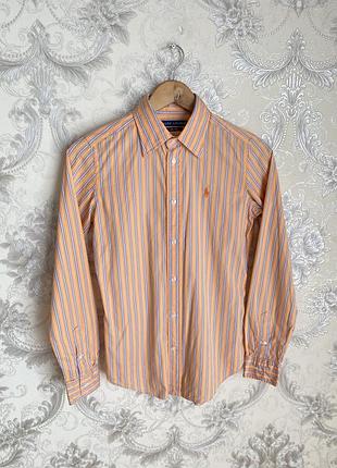 Жіноча сорочка в персиковому кольорі ralph lauren