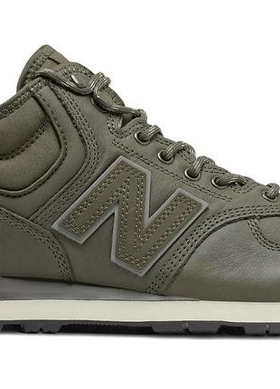 Кросівки чоловічі new balance 574, оливково-зелені mh574bg1, натуральна шкіра, розмір 42,5