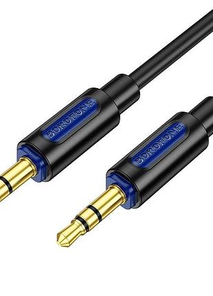 Аудіокабель borofone bl20 3.5mm male to 3.5mm male, silicone, 1m, black