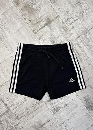 Чорні шорти adidas з лампасами, розмір 2xs