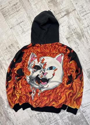 Худі ripndip «nerm in hell» з принтом полум'я, m-l