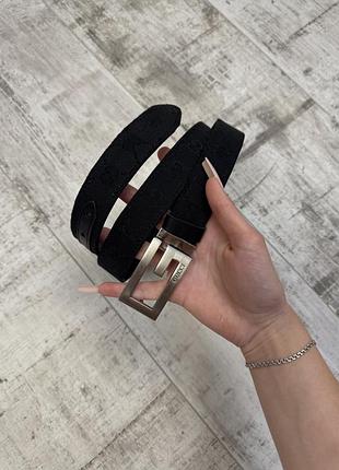 Ремінь gucci чоловічий монограмний, remade, one size