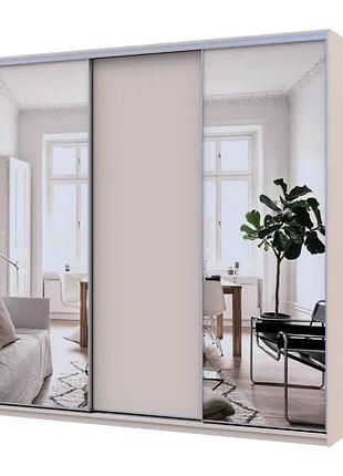 Шафа-купе doros сіті лайт кашемір 1 дсп / 2 дзеркала 225х60х225 (80736380)