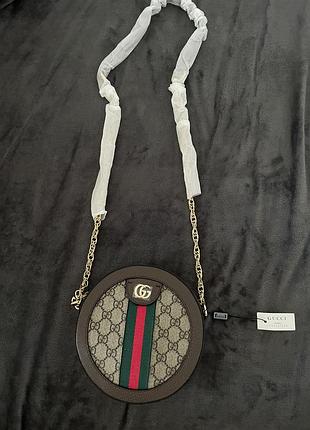 Сумка gucci ophidia gg round mini bag