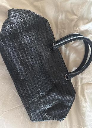 Сумка большая натуральная кожа bottega veneta плетёная