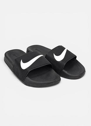 Шлепанцы nike kawa slide • black / white 4