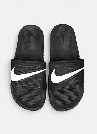 Шльопанці  nike kawa slide • black / white