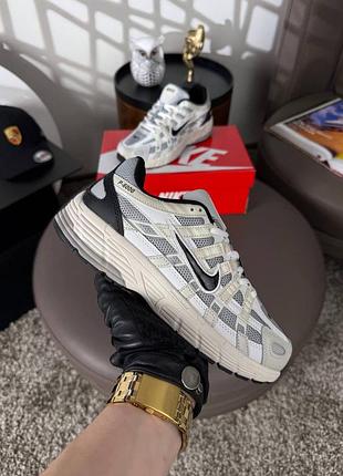 Мужские кроссовки nike p-6000 beige white grey 41-44-45