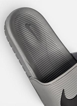 Шлепанцы nike kawa slide • grey / black 2