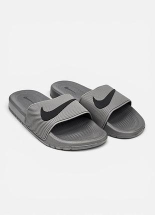 Шлепанцы nike kawa slide • grey / black 5